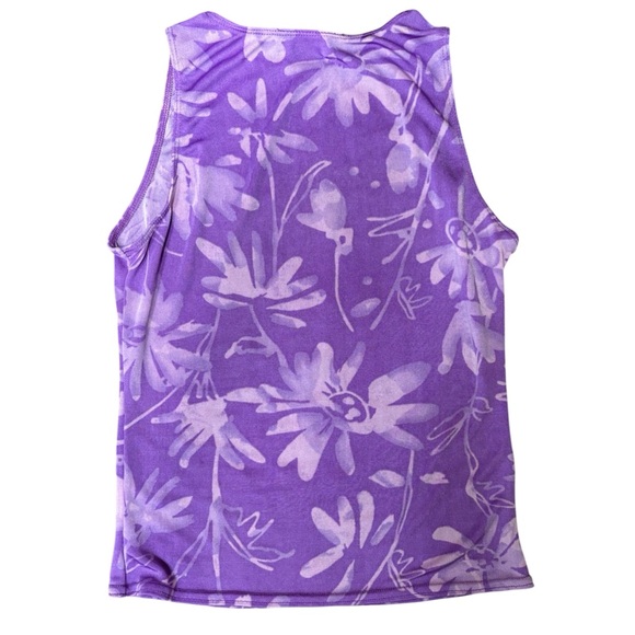 Vintage Y2K Bisou Bisou purple floral tank - Picture 2 of 5